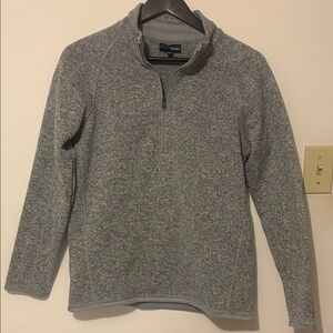 Women’s SUNICE Stormpack Gray Quarter-Zip Sweater, size Medium.